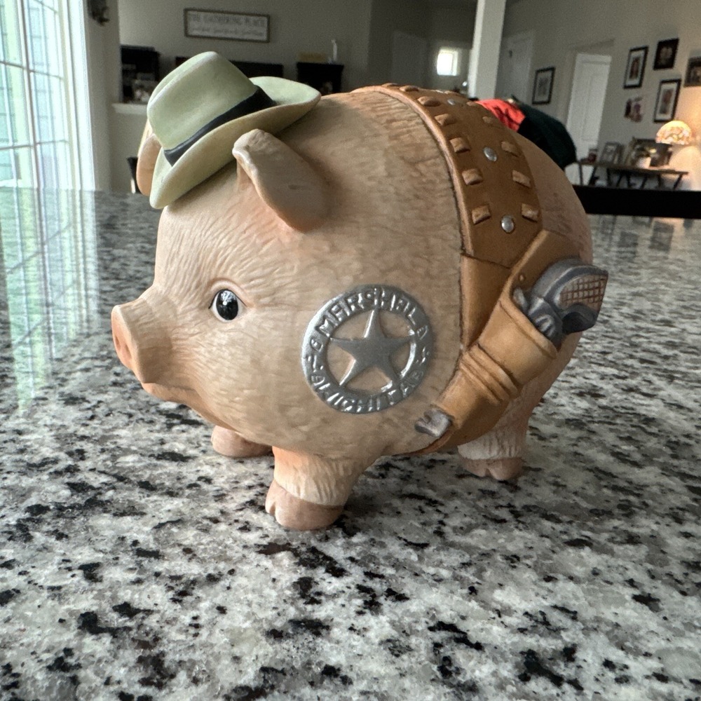 Gregory Perillo " Buckaroo Bank " 1989 Artafects PIGGY BANK Signed‎ Perillo #08